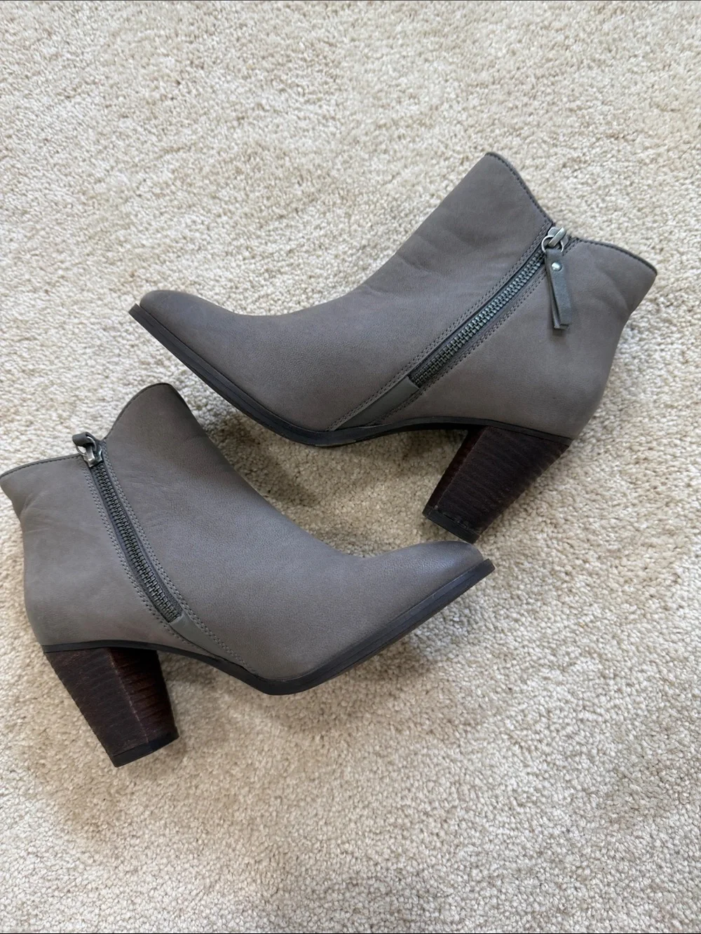 MIA Maddock Gray Side-Zip Ankle Booties
